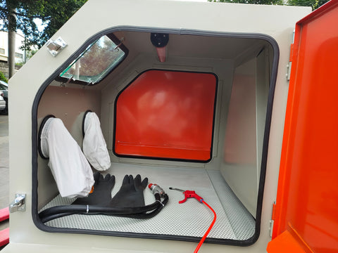 Image intérieur cabine de sablage